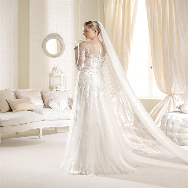 Elegant Wedding Accessories 3 Meters 2 Layer Weddingcomb Wedding Veil