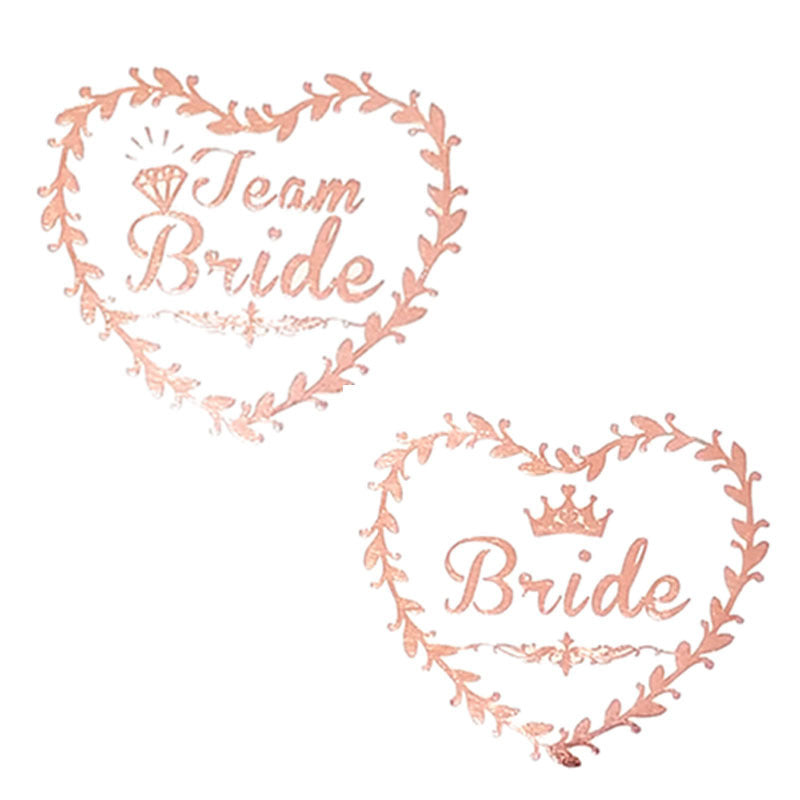 20pcs Team Bride Temporary Tattoos Stickers Wedding Decor Bride To Be Hen Bachelorette Party Decor Bridal Shower Girl Favors