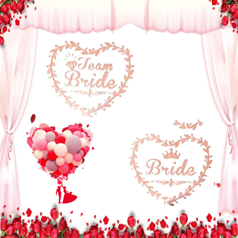 20pcs Team Bride Temporary Tattoos Stickers Wedding Decor Bride To Be Hen Bachelorette Party Decor Bridal Shower Girl Favors