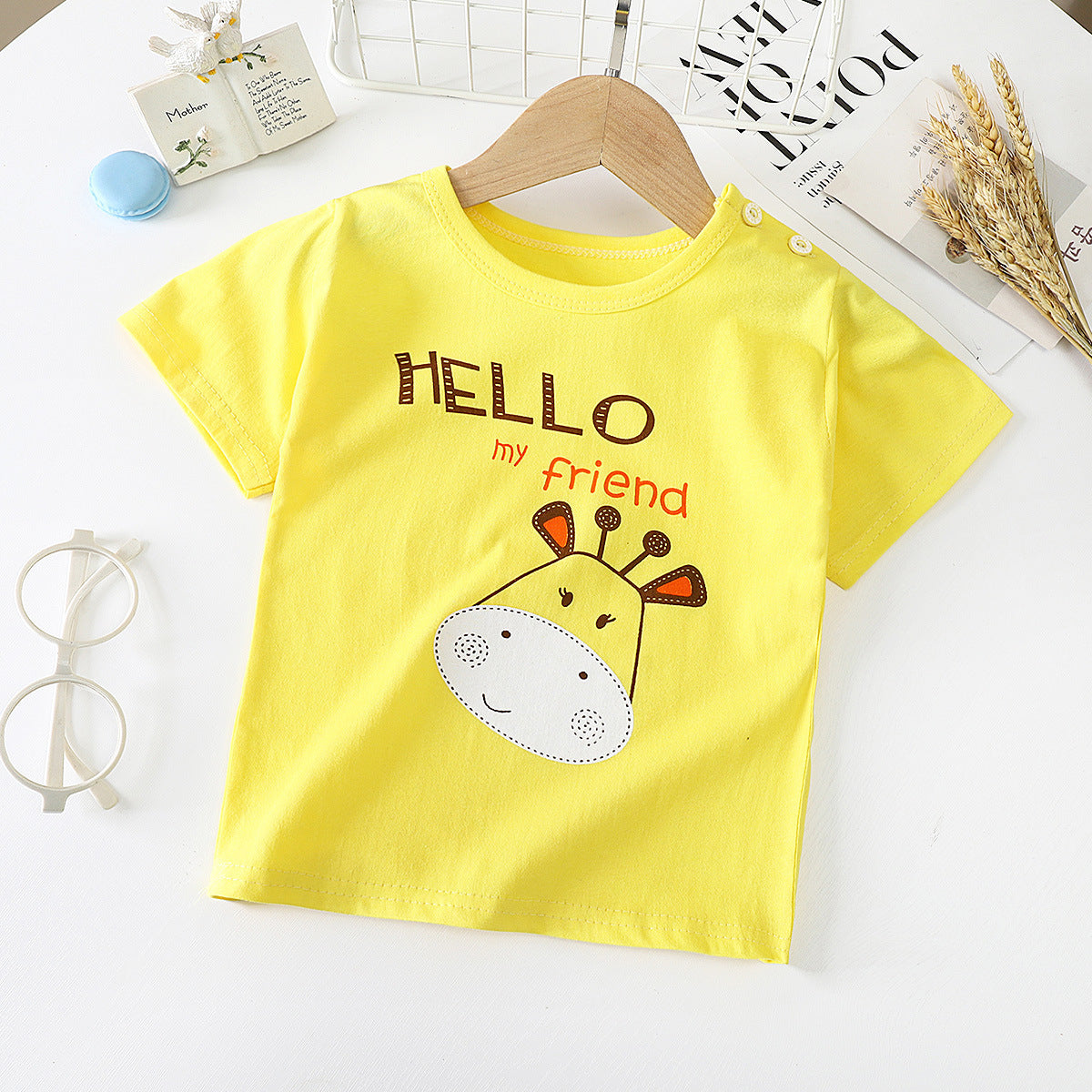 Kids Unisex Cotton Short Sleeve T Shirt Regular Fit