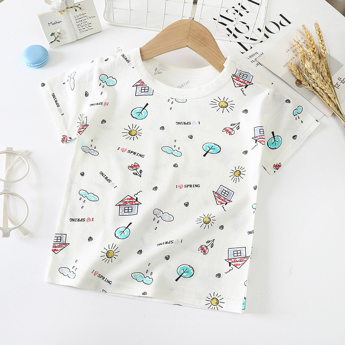 Kids Unisex Cotton Short Sleeve T Shirt Regular Fit