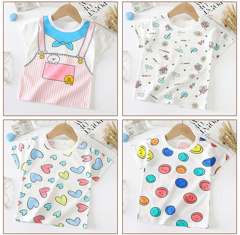 Kids Unisex Cotton Short Sleeve T Shirt Regular Fit