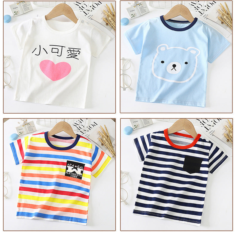 Kids Unisex Cotton Short Sleeve T Shirt Regular Fit