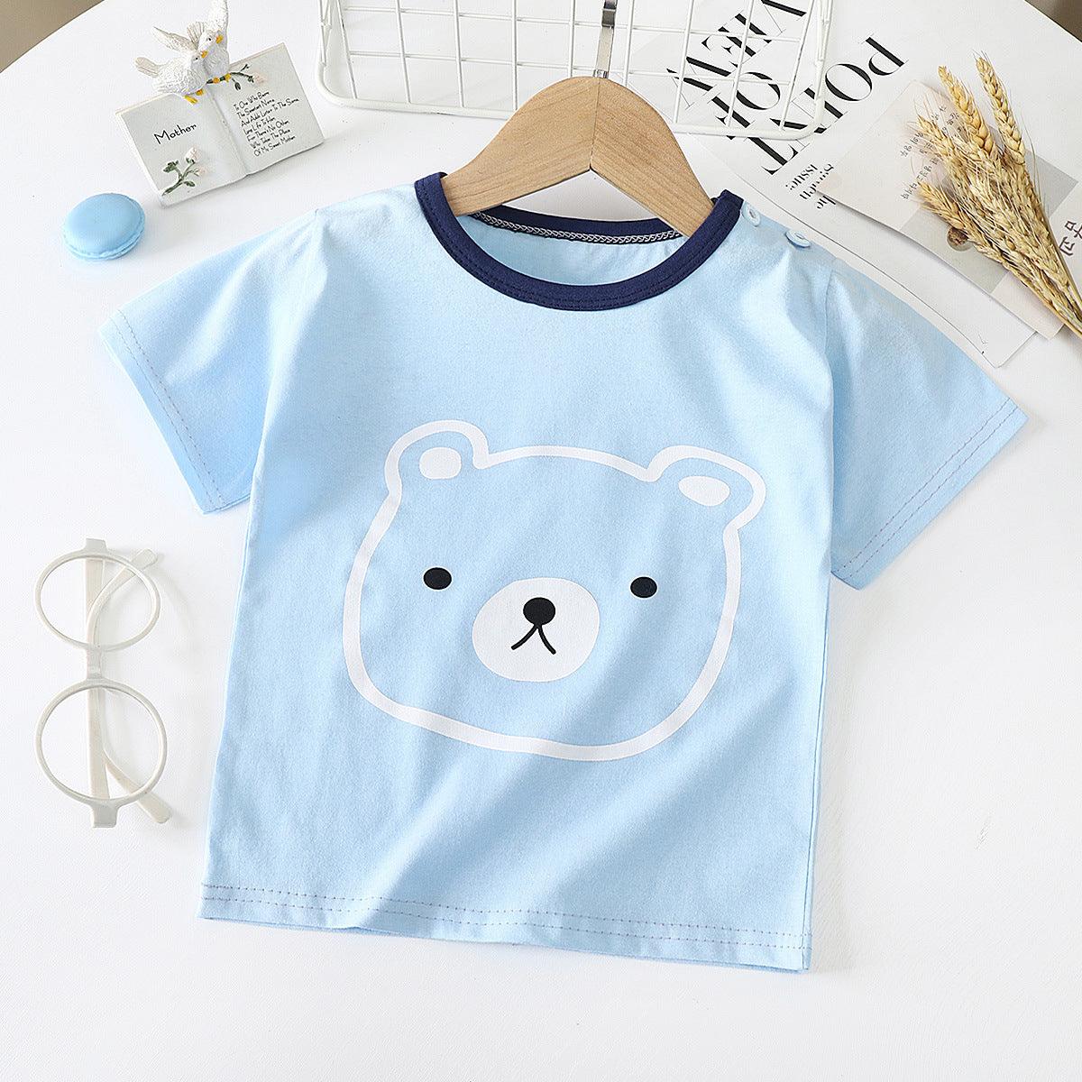 Kids Unisex Cotton Short Sleeve T Shirt Regular Fit