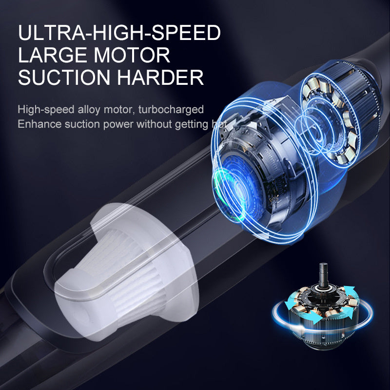 Cordless Handheld Vacuum Cleaner, Rechargeable Wet and Dry Dust Collector for Home and Car