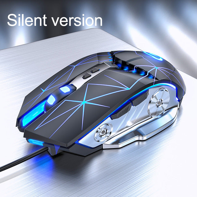Wired Silent Gaming Mouse – Quiet Mechanical Switches, Adjustable DPI, Ergonomic USB for PC & Laptop