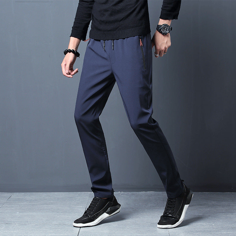 Men’s Ice Silk Thin Summer Loose Sports Pants
