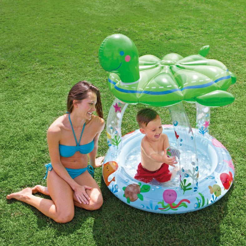 Children's Play Pool Turtle Covered Baby Pool