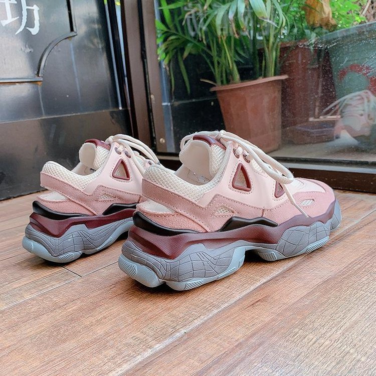 Women’s Platform Lace-Up Vulcanized Running Trainers – Dad Shoes Style