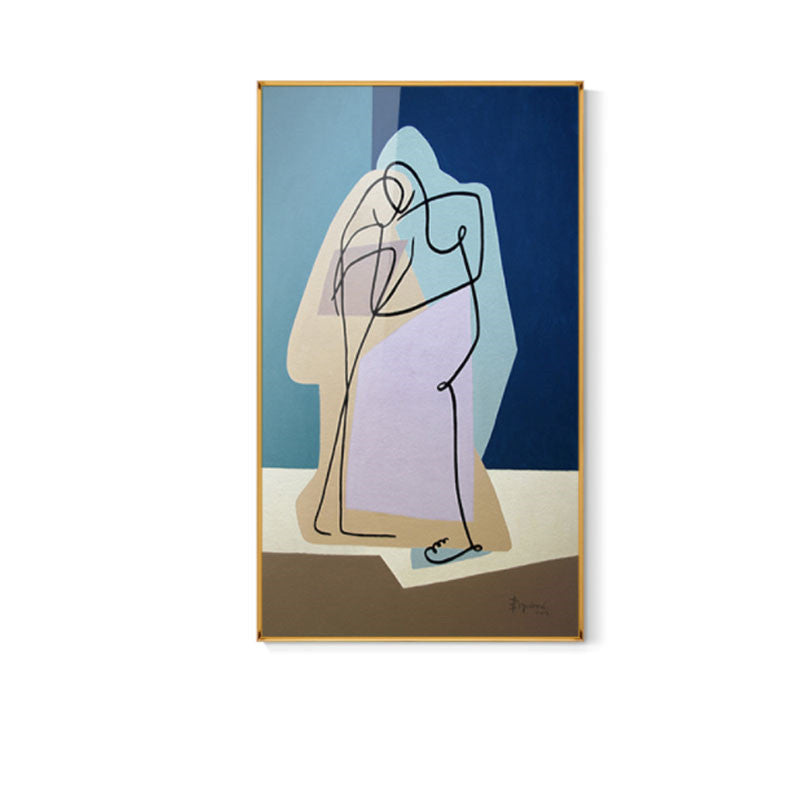 Modern Abstract Lady Line Art Poster – Canvas Wall Art for Living Room Decor