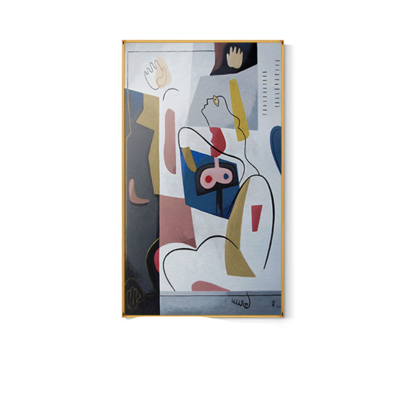 Modern Abstract Lady Line Art Poster – Canvas Wall Art for Living Room Decor