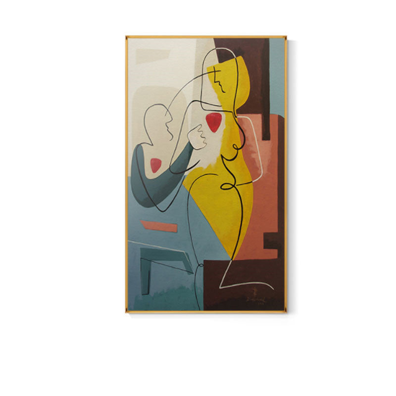 Modern Abstract Lady Line Art Poster – Canvas Wall Art for Living Room Decor