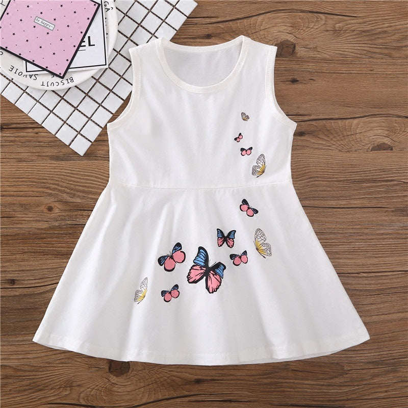 Pure Color Cotton Western-Style Skirt, Children'S Clothing, Girls' Trendy Children'S Skirt