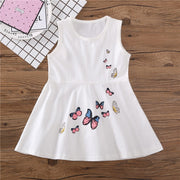 Girls Western Style Cotton Casual Skirt Butterfly Pattern