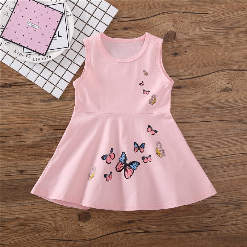 Pure Color Cotton Western-Style Skirt, Children'S Clothing, Girls' Trendy Children'S Skirt