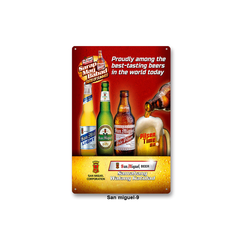 American Retro Tin Wall Art – Vintage Nostalgic Decor for Bars & Coffee Shops