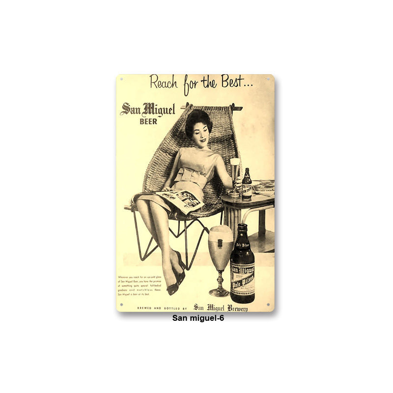 American Retro Tin Wall Art – Vintage Nostalgic Decor for Bars & Coffee Shops