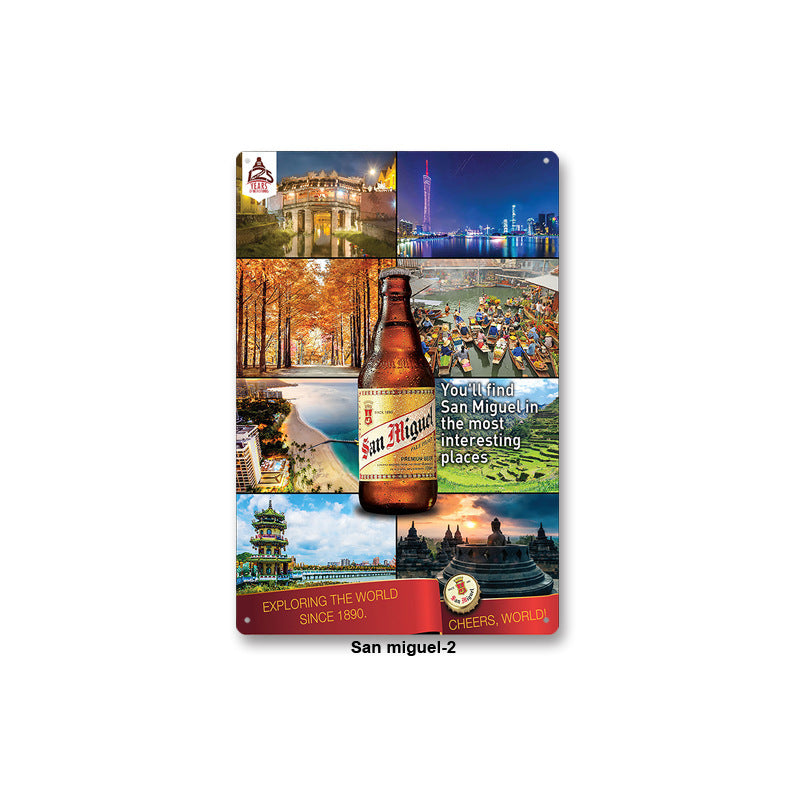 American Retro Tin Wall Art – Vintage Nostalgic Decor for Bars & Coffee Shops
