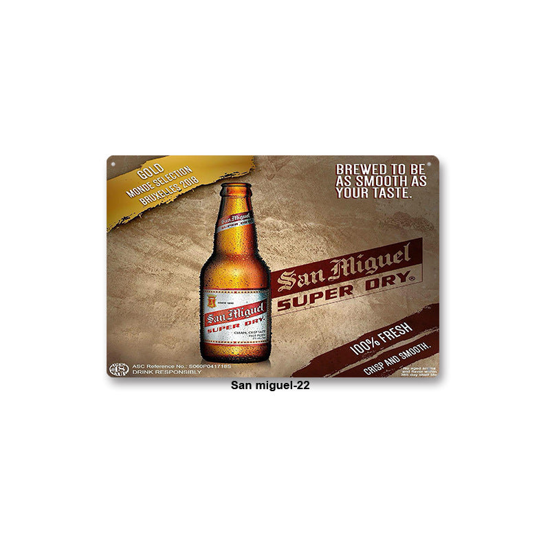 American Retro Tin Wall Art – Vintage Nostalgic Decor for Bars & Coffee Shops