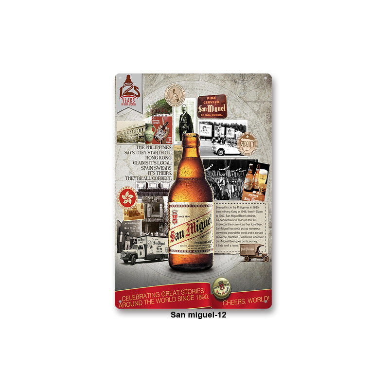 American Retro Tin Wall Art – Vintage Nostalgic Decor for Bars & Coffee Shops