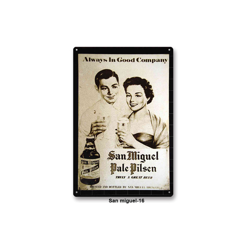 American Retro Tin Wall Art – Vintage Nostalgic Decor for Bars & Coffee Shops