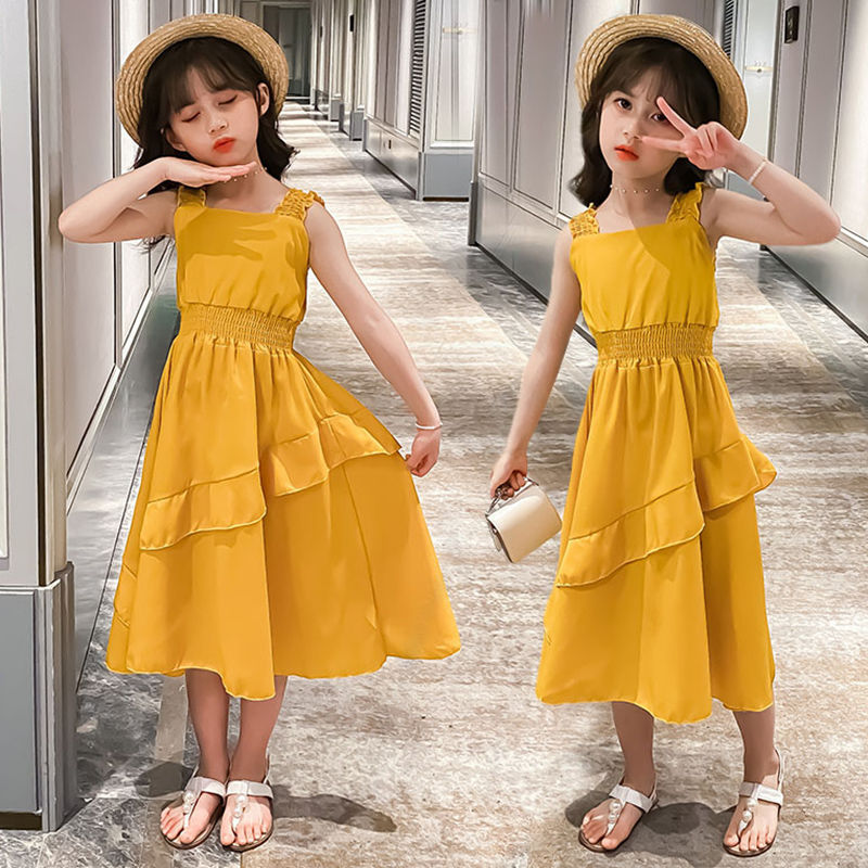 Net Red Ocean Chiffon Girl Princess Dress