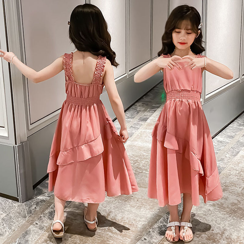 Net Red Ocean Chiffon Girl Princess Dress