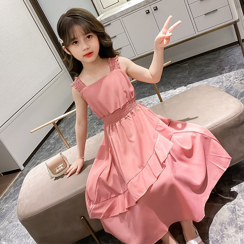 Net Red Ocean Chiffon Girl Princess Dress