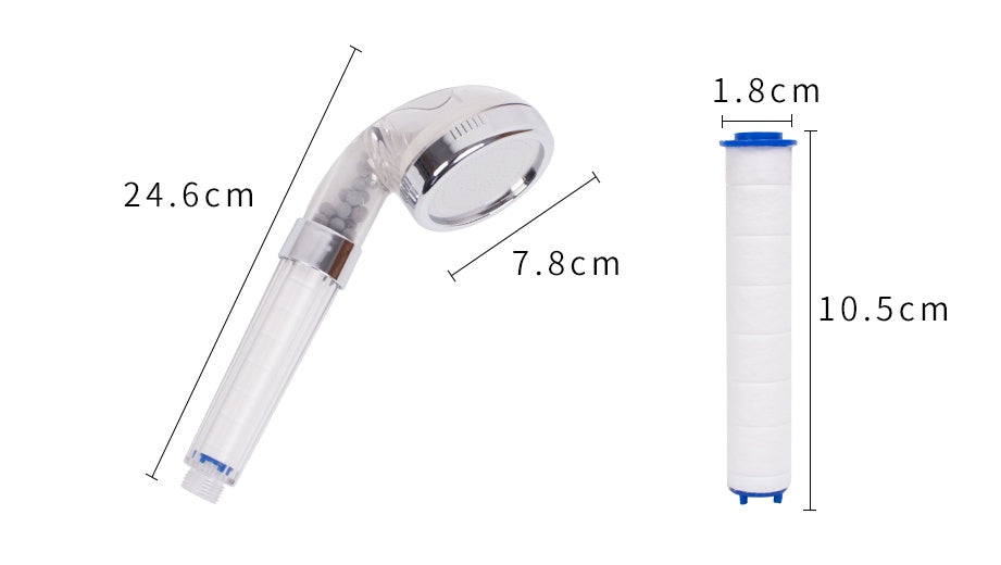Large Filter Pressurized Water-Saving Shower Head