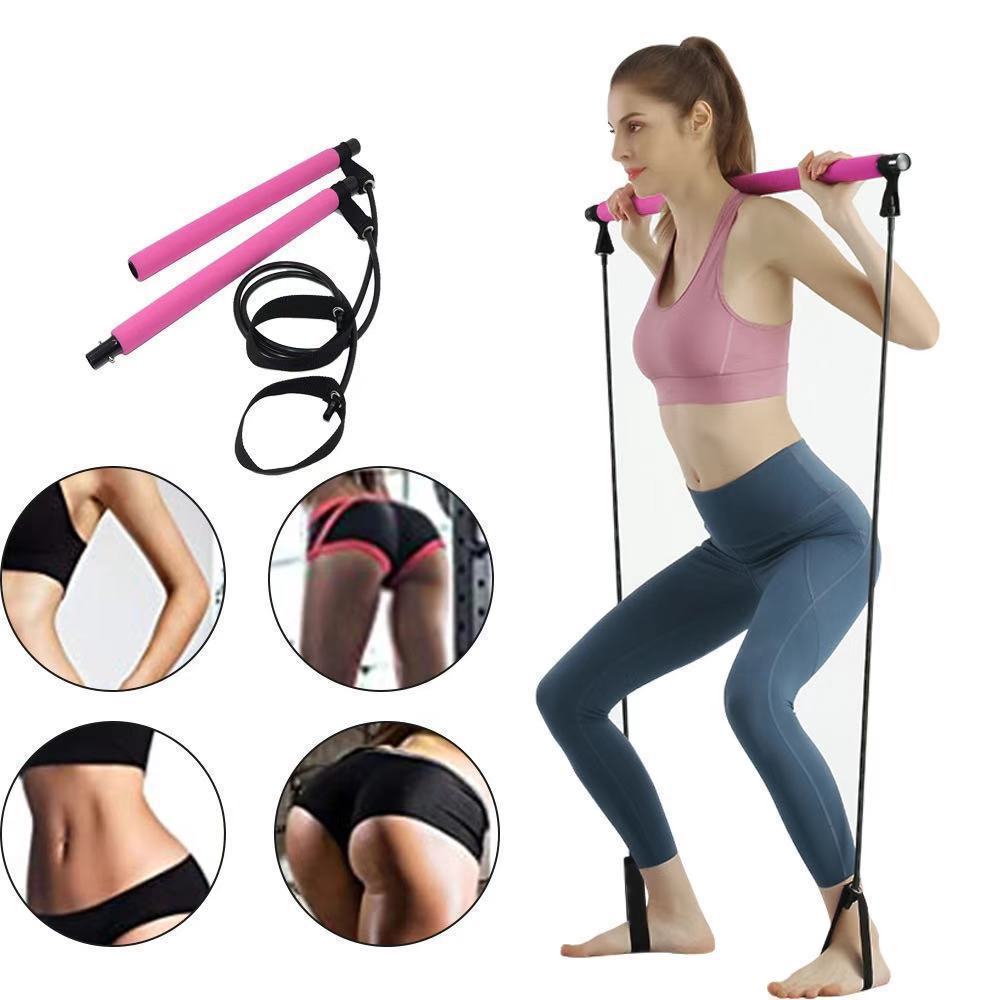 Pilates Bar Kit – Home Fitness & Yoga Equipment for Full-Body Toning