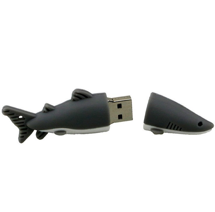 Cartoon Shark USB Flash Drive – Marine Animal Novelty, USB 3.0 (8GB/16GB)