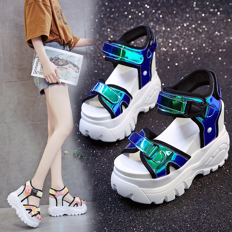 Womens Sandals Shoes Platforms Wedge Super High Heel Chunky Sandals Thick Bottom