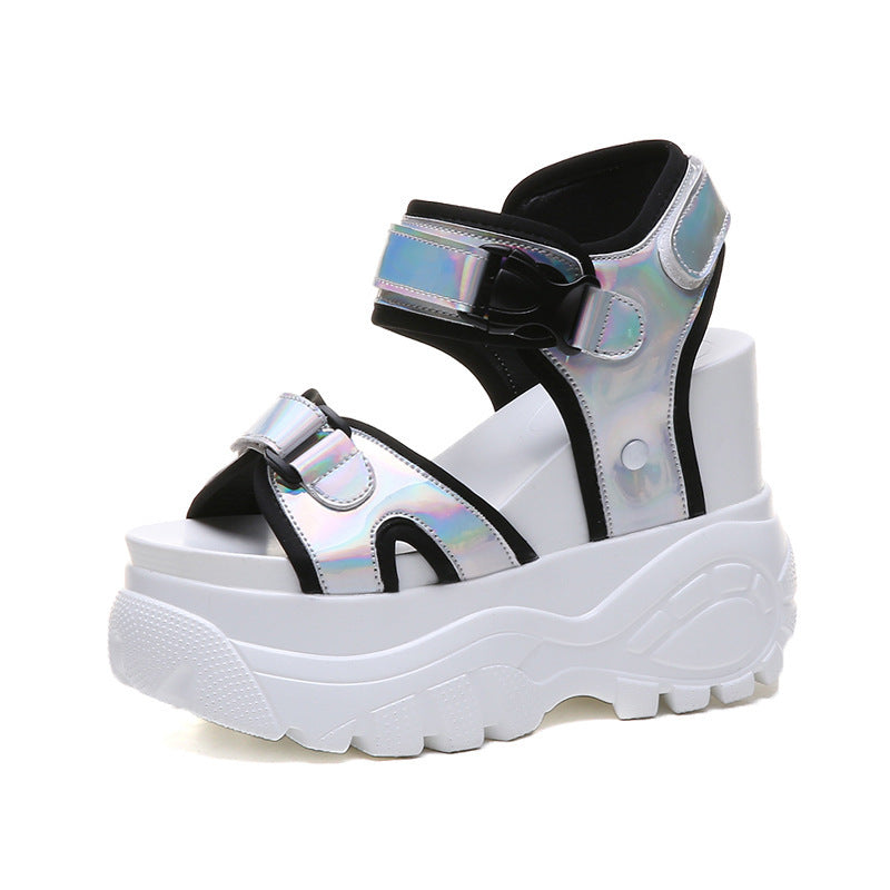 Womens Sandals Shoes Platforms Wedge Super High Heel Chunky Sandals Thick Bottom