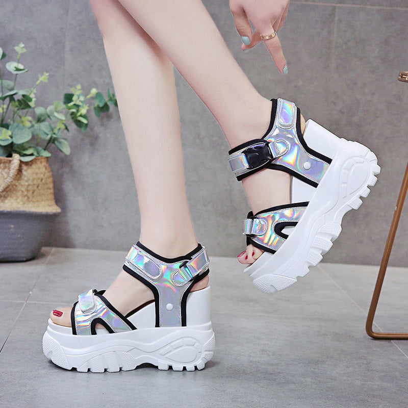 Womens Sandals Shoes Platforms Wedge Super High Heel Chunky Sandals Thick Bottom