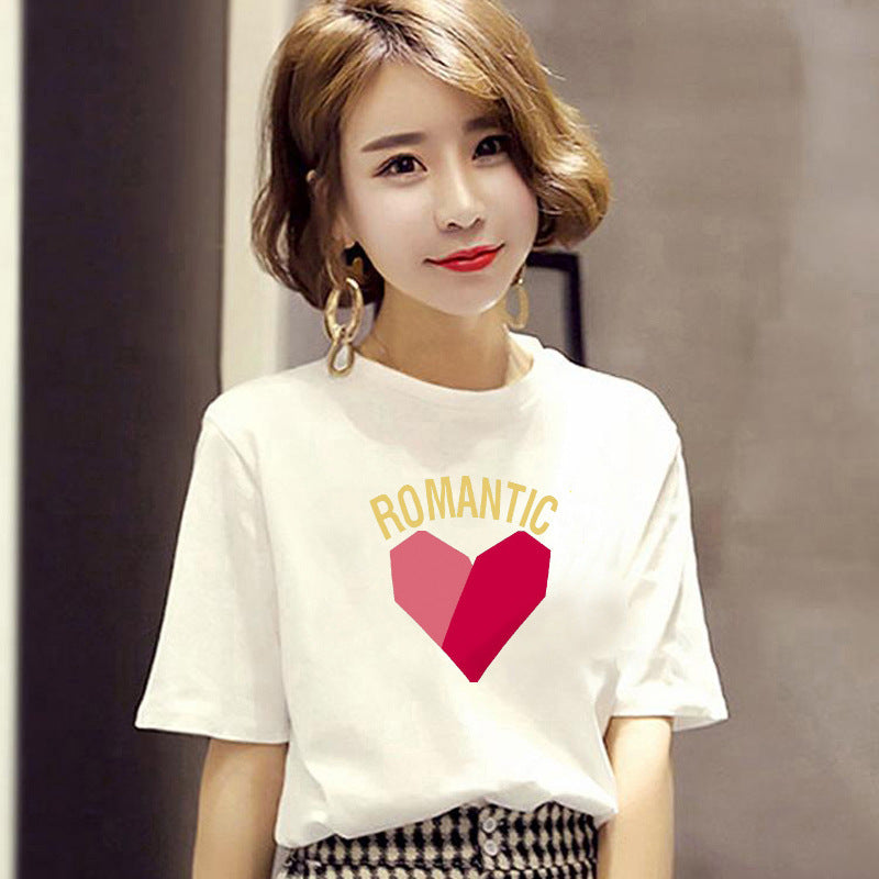 Women's Summer Short Sleeve T-Shirt For Korean Girls