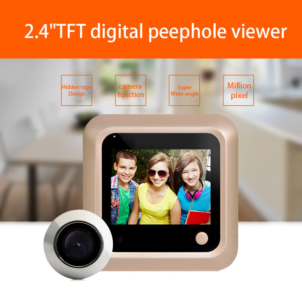 Smart Video Doorbell Peephole – Anti-Theft Electronic Wired Camera