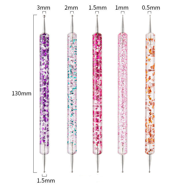 Nail Art Tool Set – Double Transparent Rod for Manicure Design