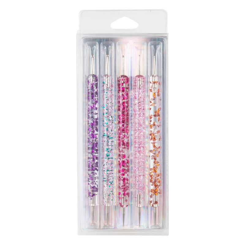 Nail Art Tool Set – Double Transparent Rod for Manicure Design