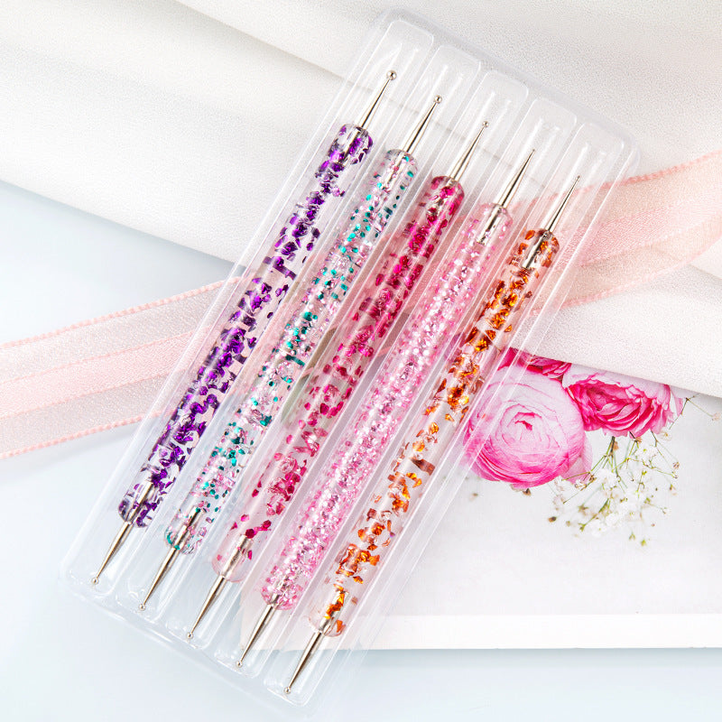 Nail Art Tool Set – Double Transparent Rod for Manicure Design