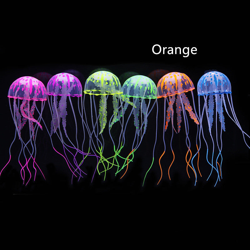 Fish Tank Landscaping Decoration Simulation Fluorescent Jellyfish