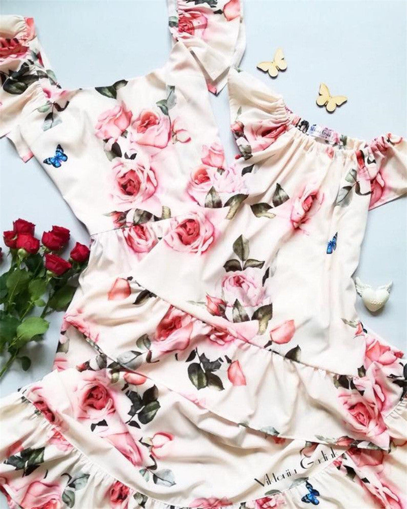 Parent-child Ruffled Sleeveless Dress