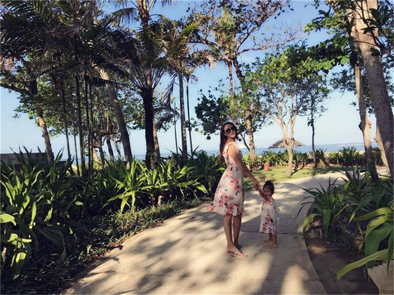Parent-child Ruffled Sleeveless Dress
