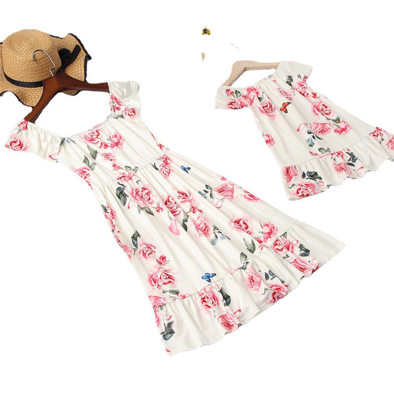 Parent-child Ruffled Sleeveless Dress