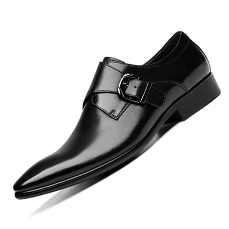 Pointed Toe Business Leather Shoes Work Men'S Buckle Shoes