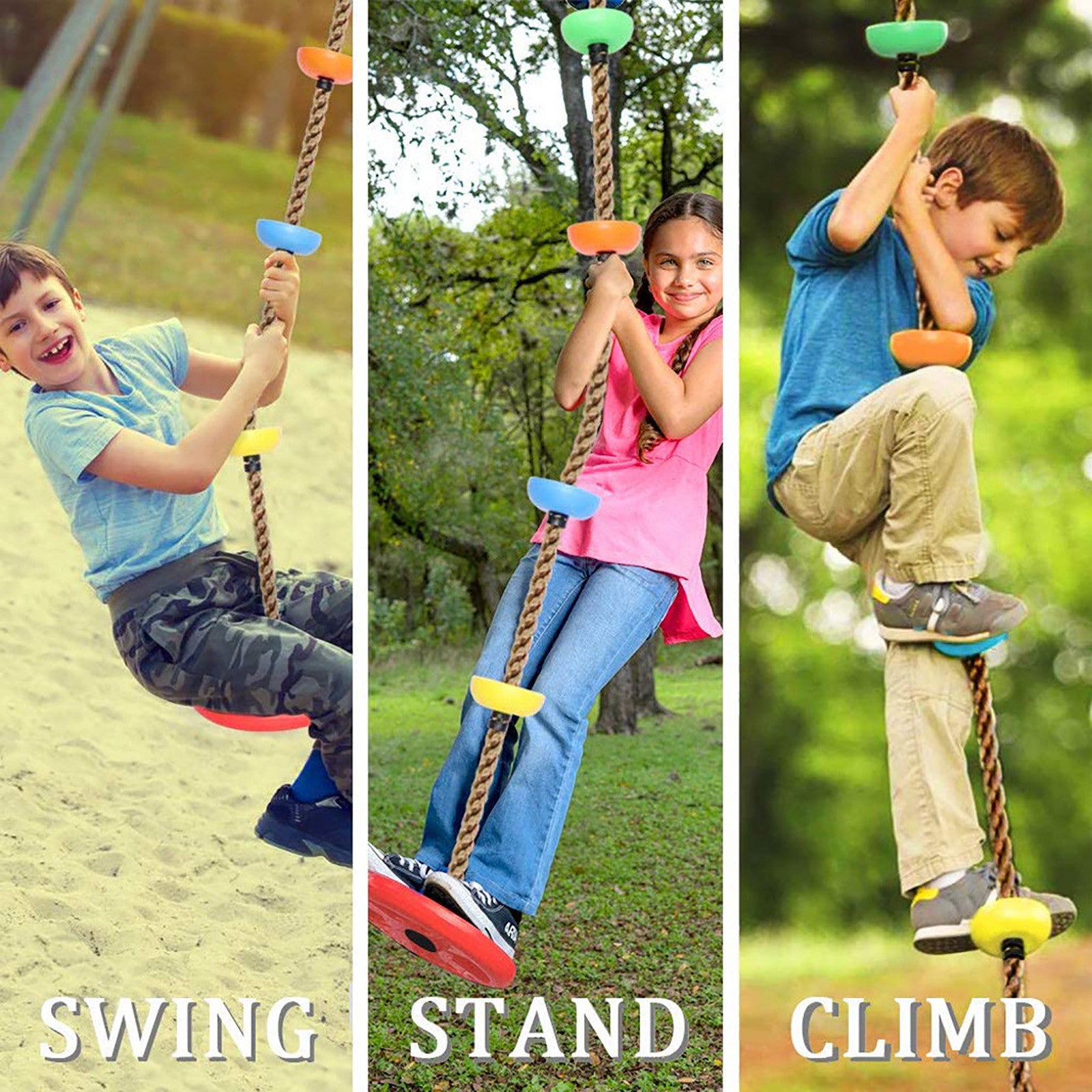 Children’s Outdoor Swing – Durable Plastic Play Set Accessory