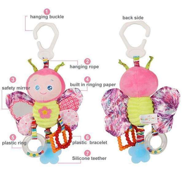 Soft Plush Polyester Stroller Hanging Toys Unisex Baby