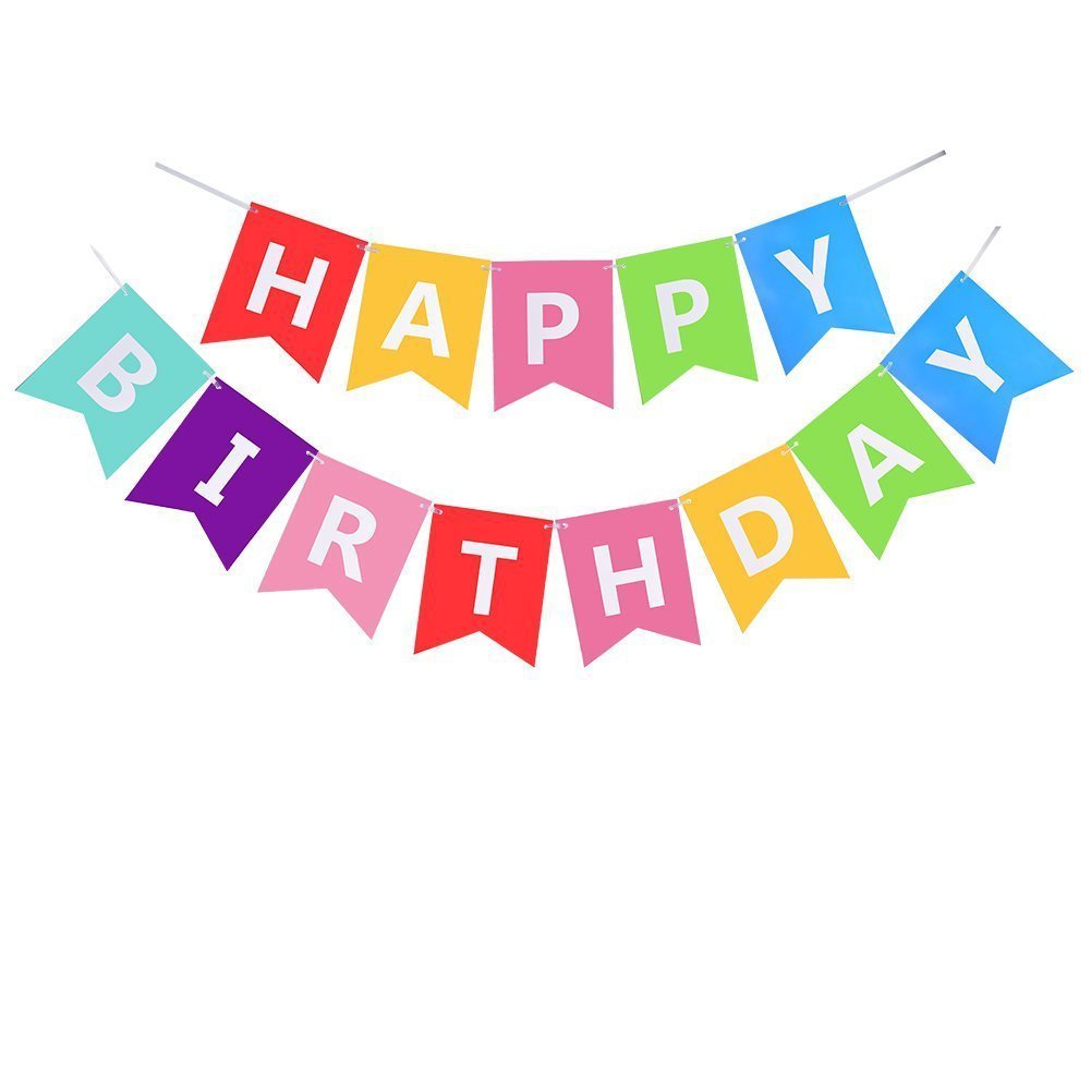 Happy Birthday Banner Mermaid Party Decoration Garland Baby Girl 1st Birthday Decor Mermaid Tail Shell Banner Baby shower Supply
