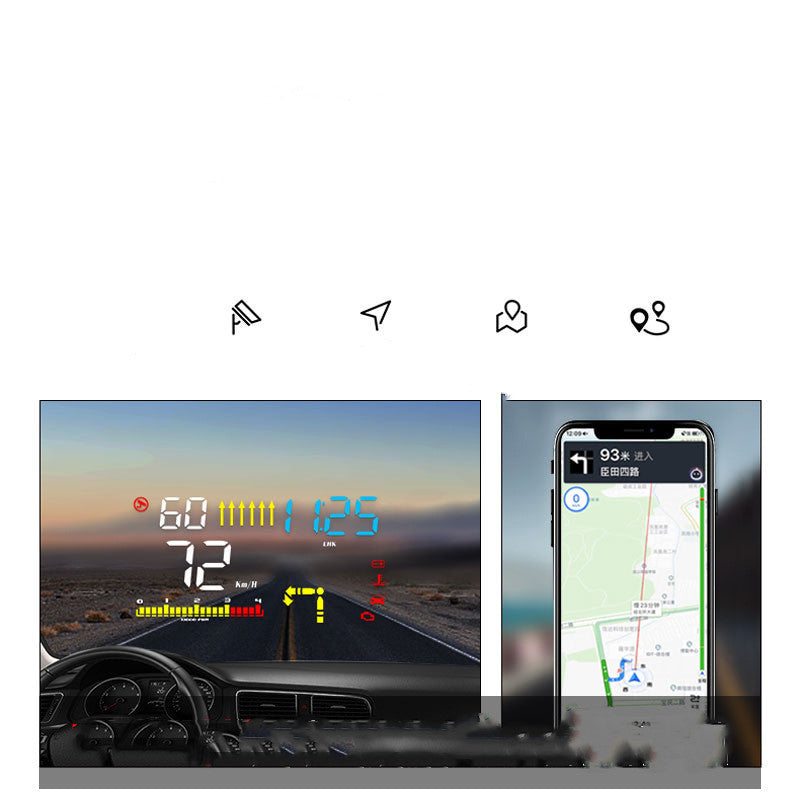 OBD HUD Projector – Car Speedometer & Navigation Display