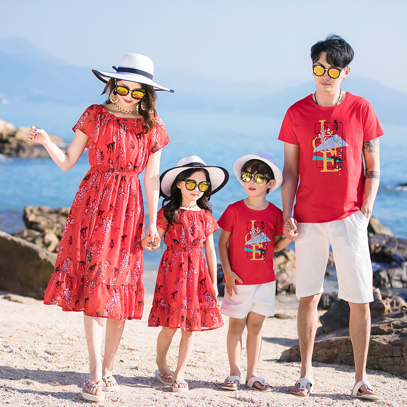 Travel To Sanya, Suitable For Clothes, Beach, Parent-Child Clothing, Seaside