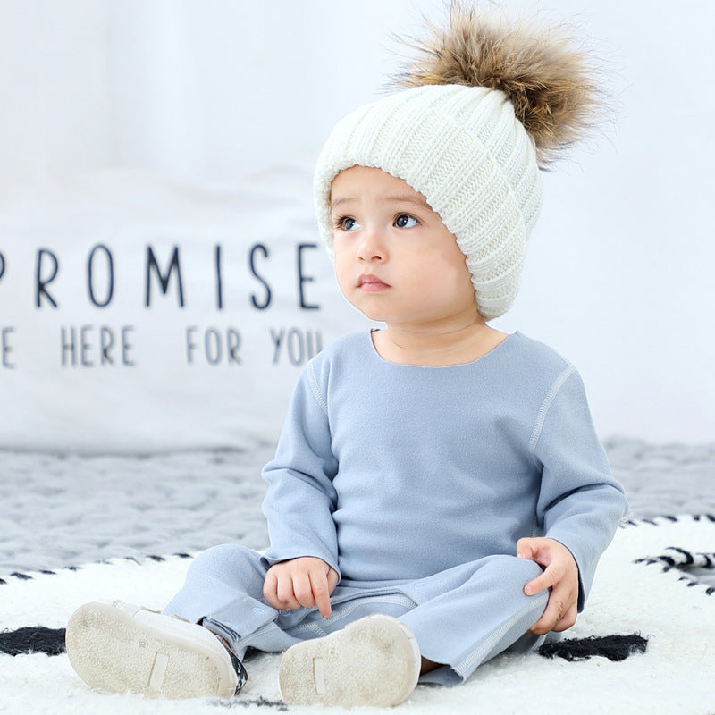 Kids Pajamas Set Climbing Print Soft Polyester Sleepwear